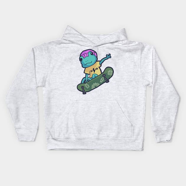 Cool Skating Anti Cop Frog Kids Hoodie by RileySessions